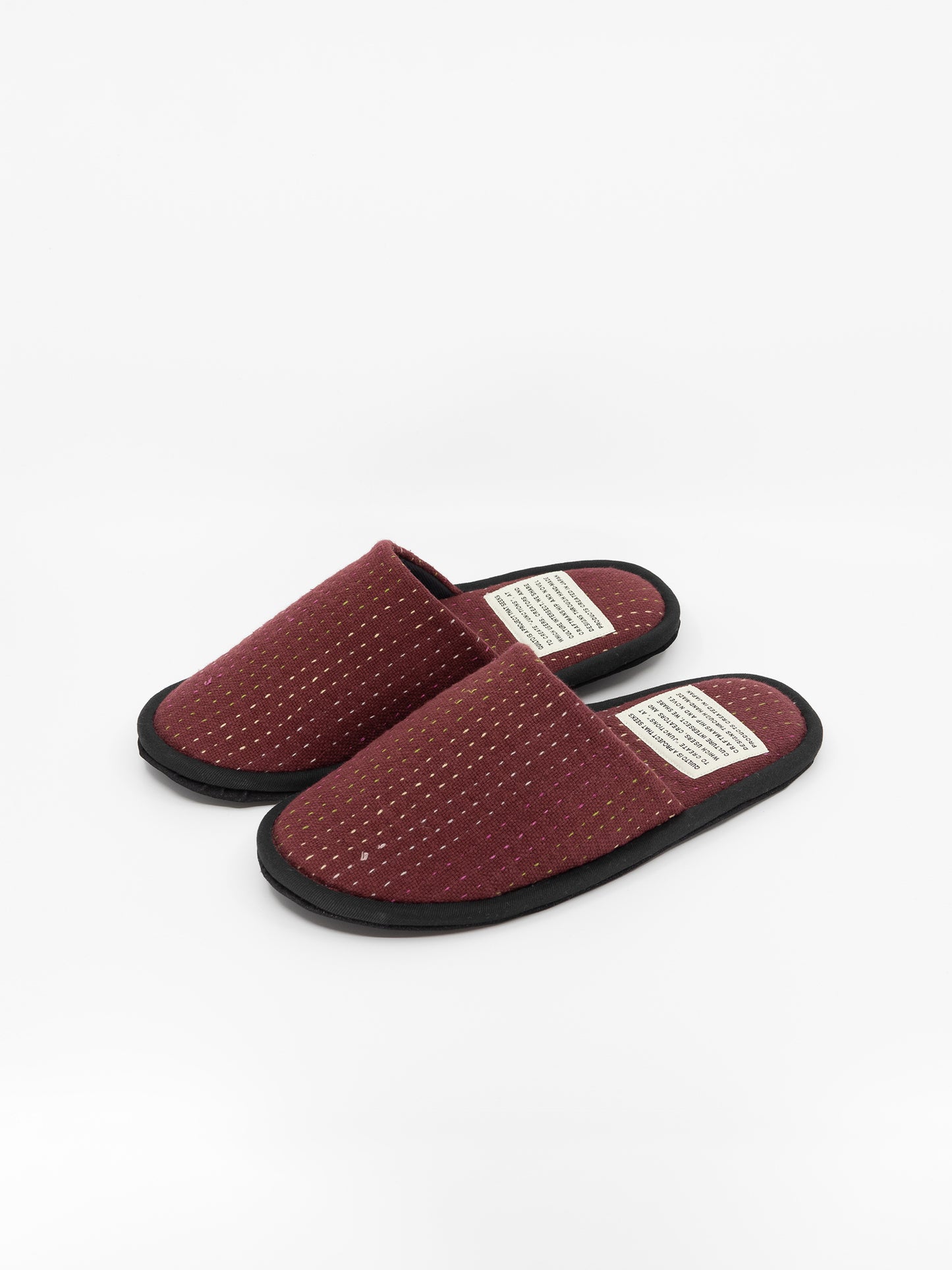 SLIM SLIPPER -sashiko(Bordeaux)