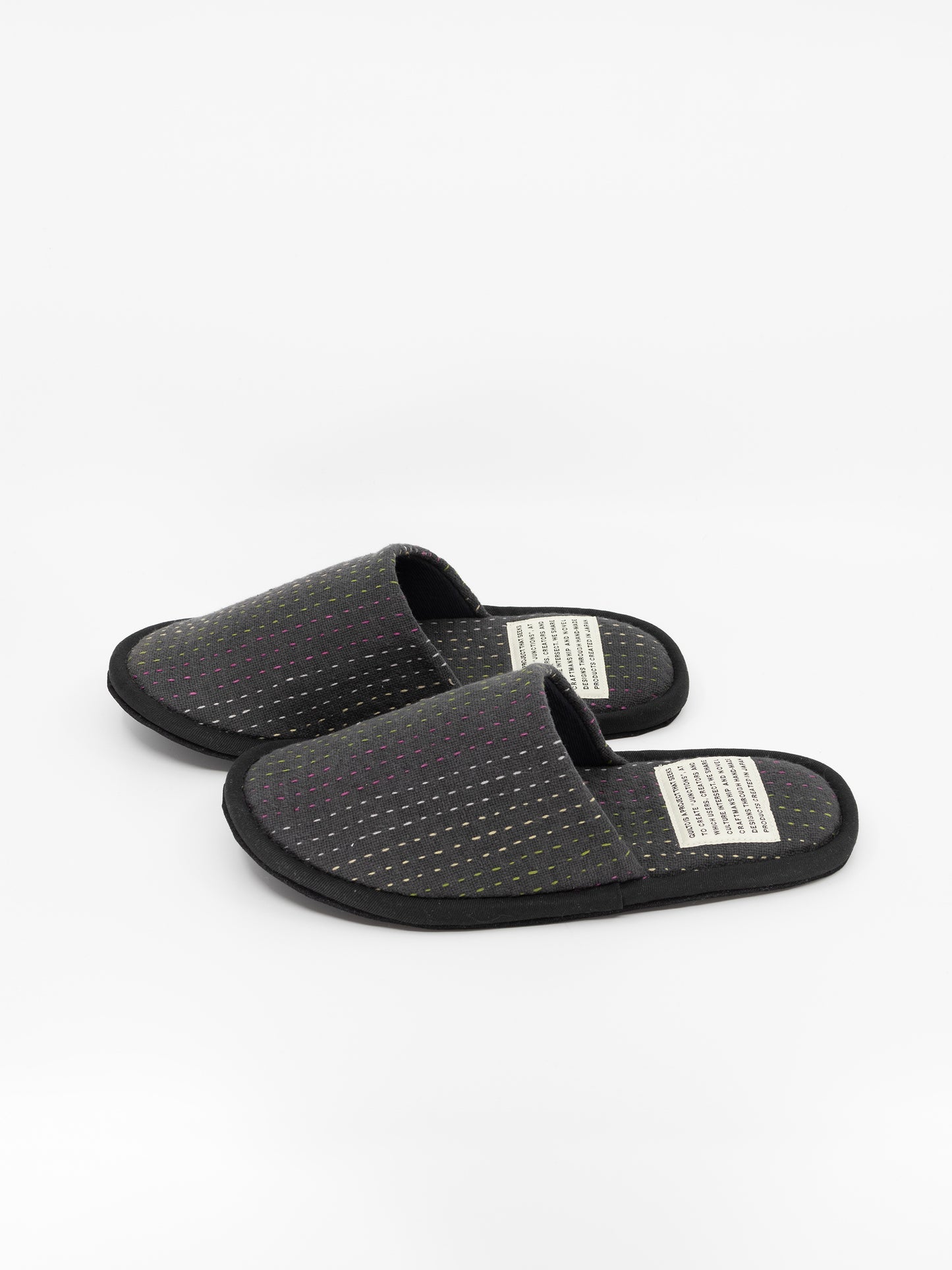 SLIM SLIPPER -sashiko(Black)-