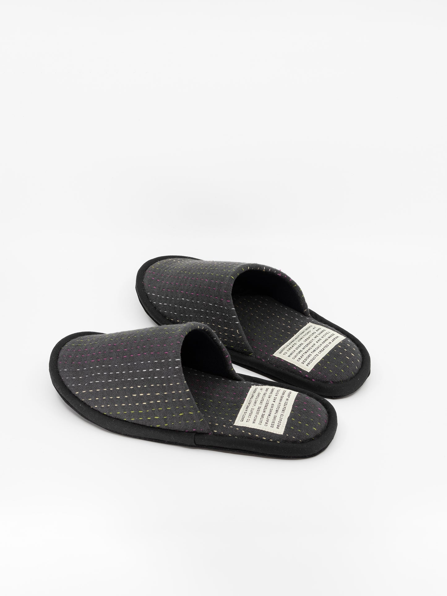 SLIM SLIPPER -sashiko(Black)-