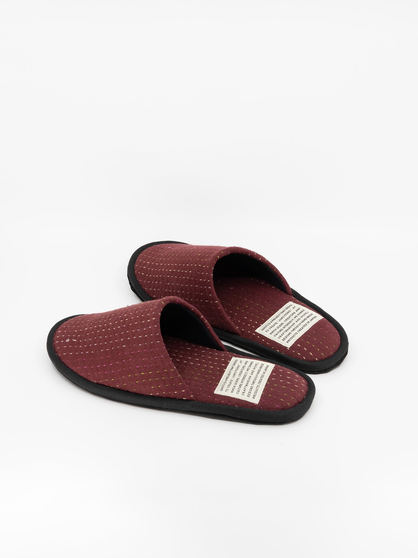 SLIM SLIPPER -sashiko(Bordeaux)