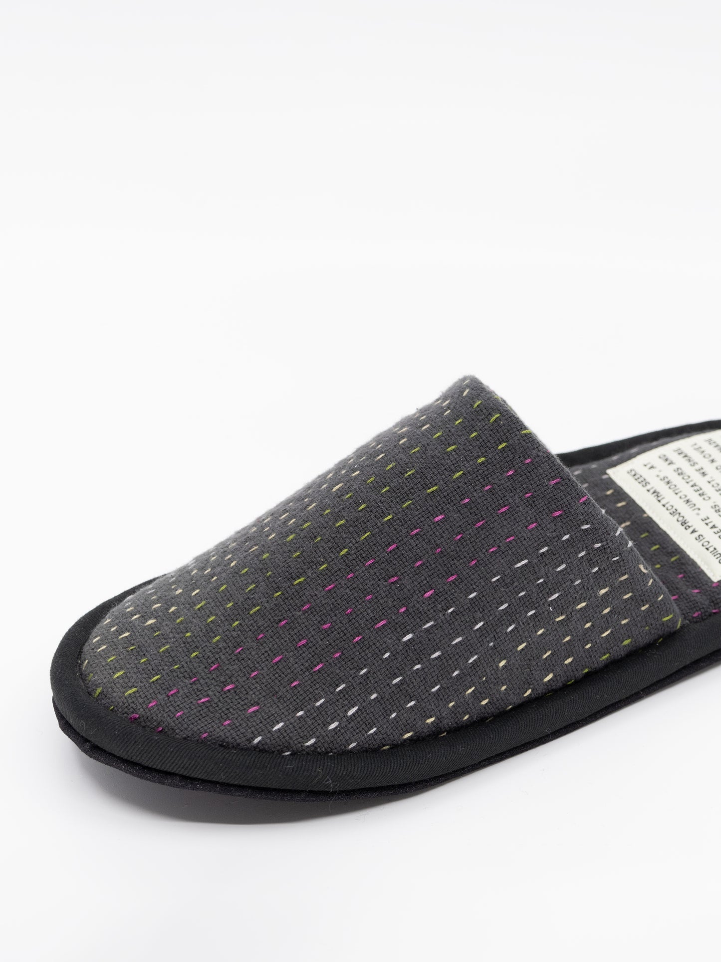SLIM SLIPPER -sashiko(Black)-