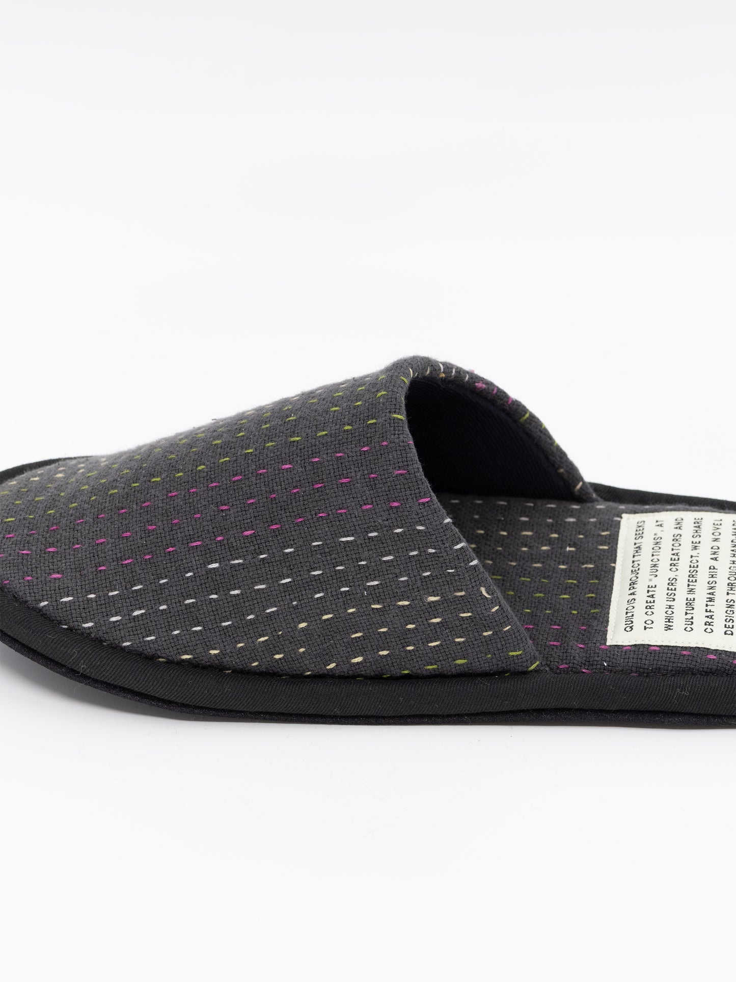 SLIM SLIPPER -sashiko(Black)-