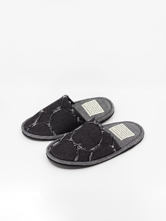 EGG SLIPPER -Cracked Denim Hoop Toss-