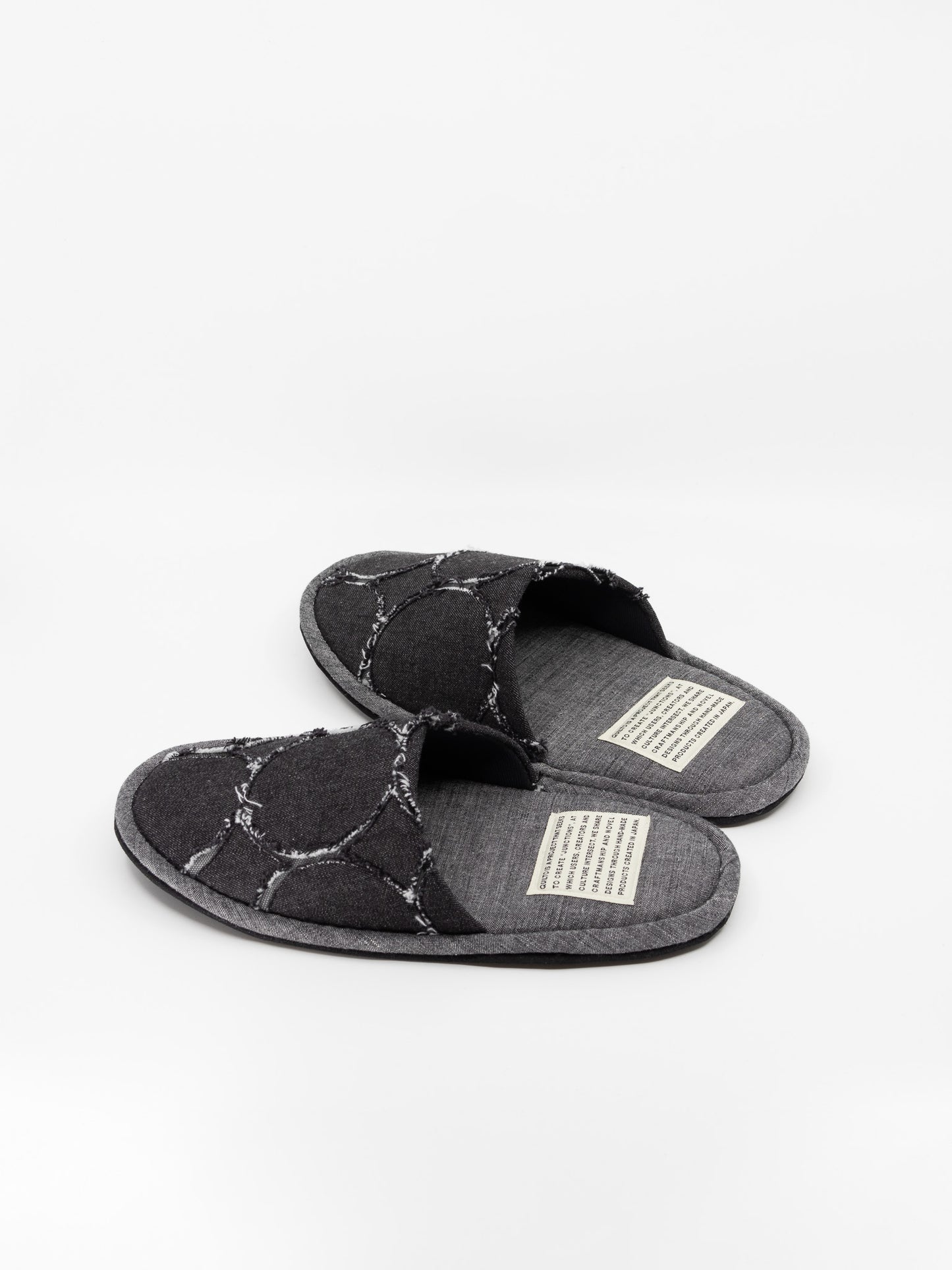 EGG SLIPPER -Cracked Denim Hoop Toss-