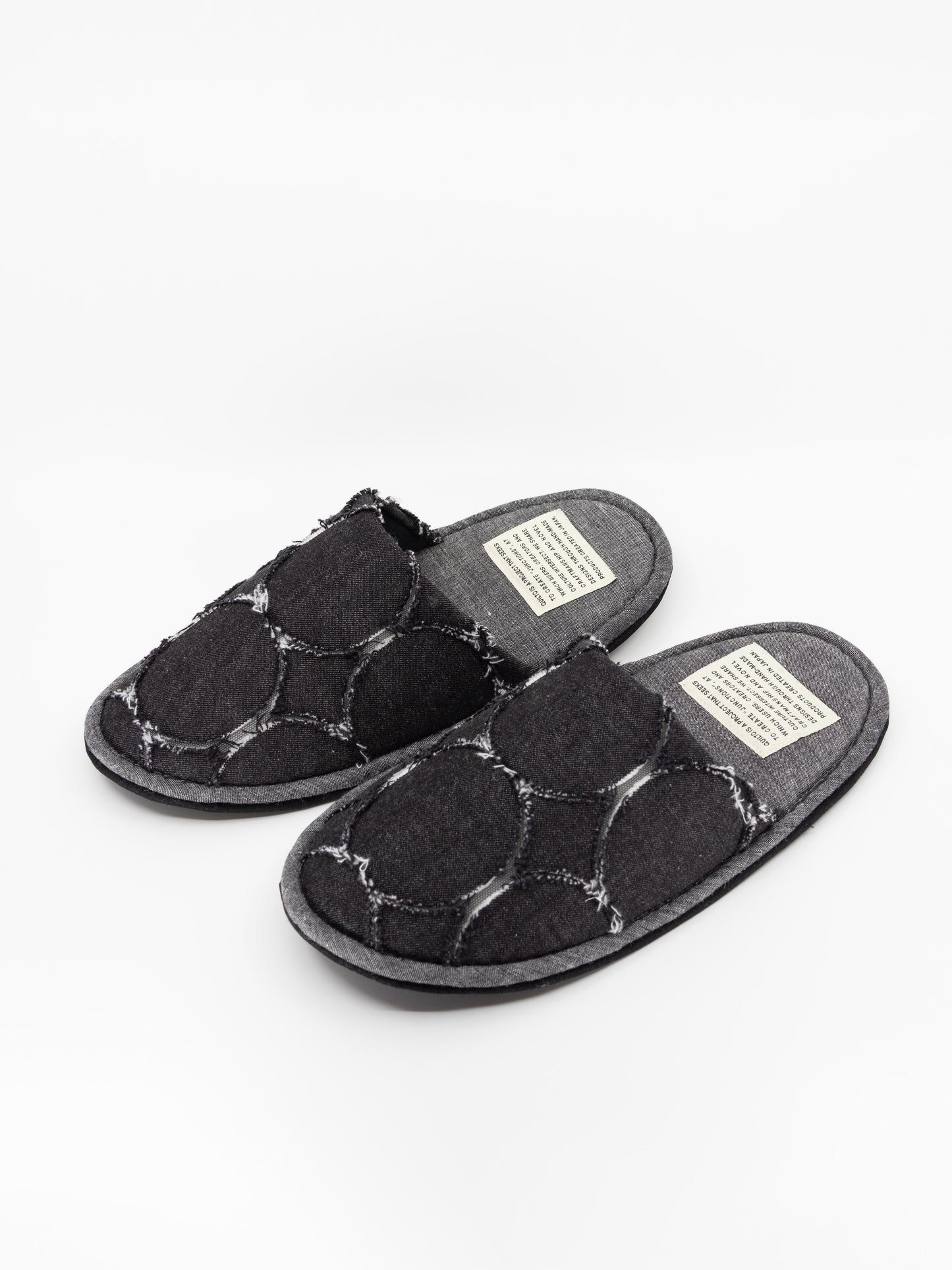 EGG SLIPPER -Cracked Denim Hoop Toss-